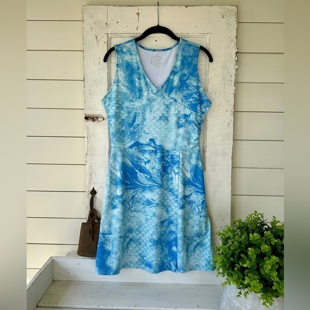 SILVER BAIT, NWOT, WOMENS, BLUE/GREEN, TIE DYED DRESS. SIZE S